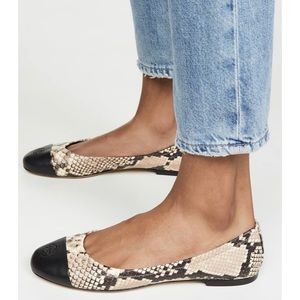 New Tory Burch Exclusive Cap Toe Ballet Flats